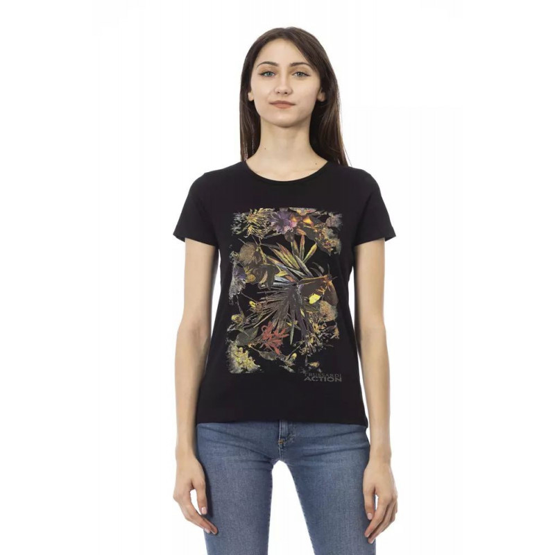 Top e maglietta in cotone nero - XS