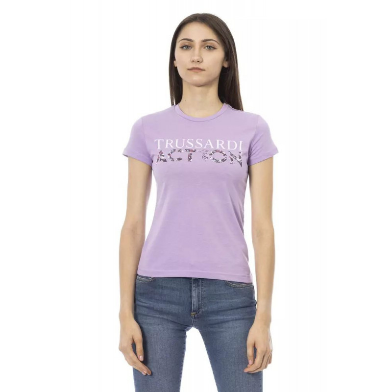 Top e maglietta in cotone viola - L