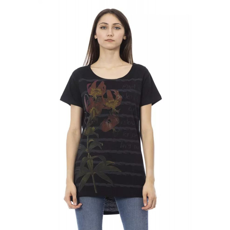 Top e maglietta in cotone nero - XL