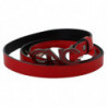 Cintura fibbia logo reversibile pelle rossa nera - 85 CM / 34 INCHES