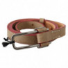 Cintura in pelle beige con fibbia con logo argento - 85 CM / 34 INCHES