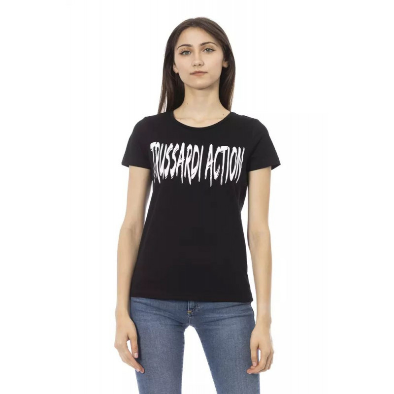 Top e maglietta in cotone nero - XS