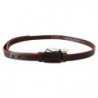 Cintura pelle marrone doppia fibbia argento rustico - 85 CM / 34 IN