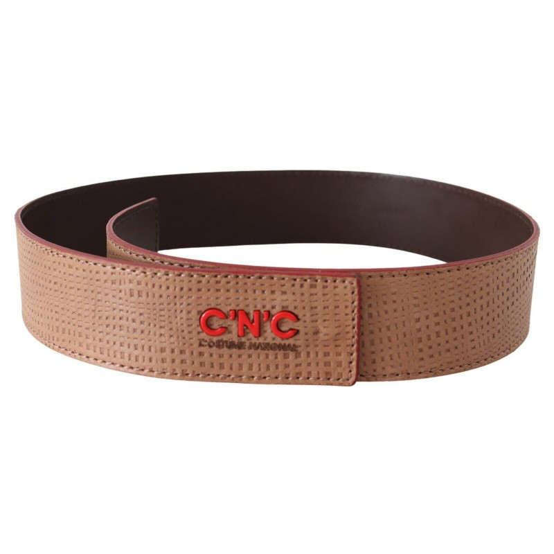 Cintura in vita alla moda con logo in pelle bianca - 85 CM / 34 INCHES