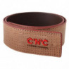 Cintura in vita alla moda con logo in pelle bianca - 85 CM / 34 INCHES