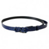 Cintura skinny alla moda con logo in pelle blu - 85 CM / 34 INCHES