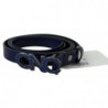 Cintura skinny alla moda con logo in pelle blu - 85 CM / 34 INCHES