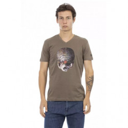 Maglietta in cotone marrone...