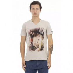 Maglietta in cotone beige -...