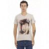 Maglietta in cotone beige - 3XL