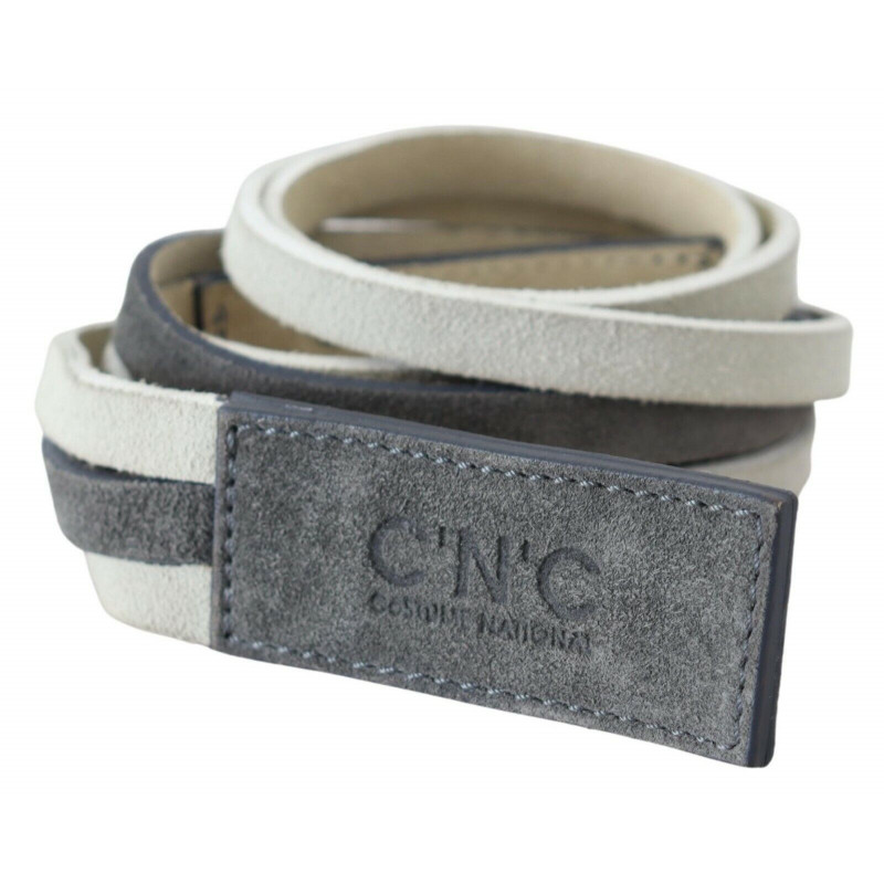 Cintura vita logo quadrato velluto bianco - 90 CM / 36 INCHES