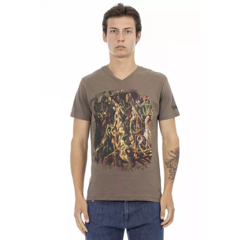 Maglietta in cotone marrone - M