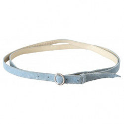 Cintura in vita alla moda in pelle sottile blu - L