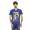 Maglietta in cotone blu - 3XL