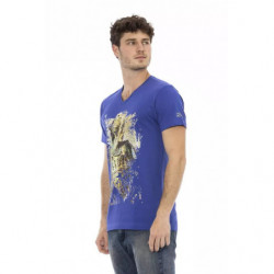 Maglietta in cotone blu - 3XL