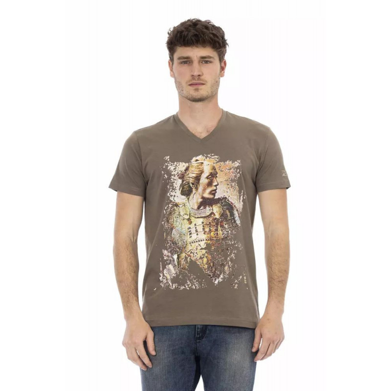 Maglietta in cotone marrone - L