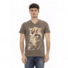 Maglietta in cotone marrone - L