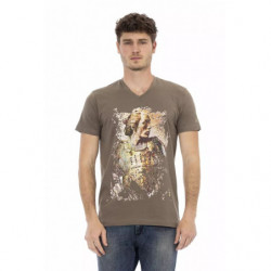 Maglietta in cotone marrone...