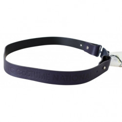 Cintura vita fibbia logo normale pelle nera - 85 CM / 34 INCHES