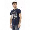 Maglietta in cotone blu - L