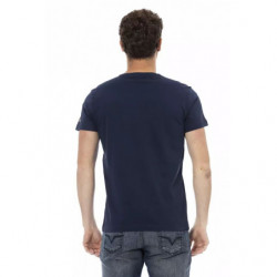 Maglietta in cotone blu - L