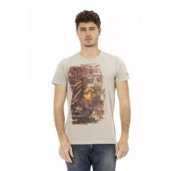 Maglietta in cotone beige -...