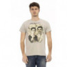 Maglietta in cotone beige - L