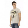 Maglietta in cotone beige - L