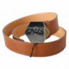 Cintura pelle fibbia esagonale logo marrone argento - 85 CM / 34 IN