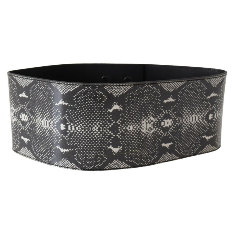 Cintura vita design pelle serpente larga nera - 65 CM / 26 INCHES