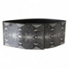 Cintura vita design pelle serpente larga nera - 65 CM / 26 INCHES