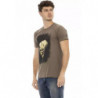 Maglietta in cotone marrone - 3XL