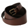Cintura fibbia metallo rustico vera pelle marrone - 95 CM / 38 INCHES