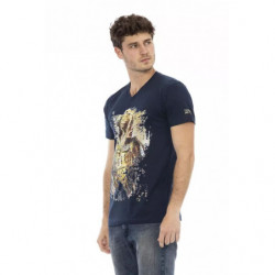 Maglietta in cotone blu - M