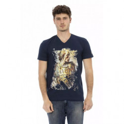 Maglietta in cotone blu - L