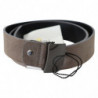 Cintura fibbia logo quadrato pelle marrone - 85 CM / 34 INCHES
