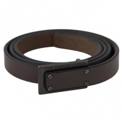 Cintura fibbia vite logo tattico pelle marrone - 100 CM / 40 INCHES
