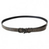 Cintura fibbia logo lettera pelle marrone scuro - 100 CM / 40 INCHES