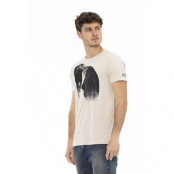 Maglietta in cotone beige - L