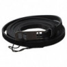 Cintura con fibbia con logo skinny in pelle nera - 100 CM / 40 INCHES
