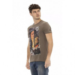 Maglietta in cotone marrone - 3XL