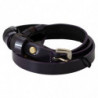 Cintura sottile da donna vita fibbia logo argento - 85 CM / 34 INCHES