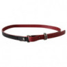 Cintura con logo in pelle skinny rossa nera - 85 CM / 34 INCHES