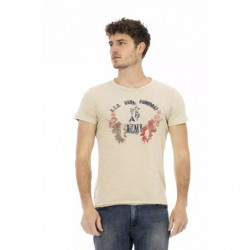 Maglietta in cotone beige - L