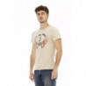Maglietta in cotone beige - L