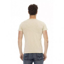 Maglietta in cotone beige - L