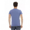 Maglietta in cotone blu - L