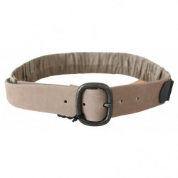 Cintura fibbia metallo vita pelle solida marrone - 70 CM / 28 INCHES