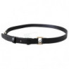 Cintura alla moda in vera pelle nera solida - 85 CM / 34 INCHES