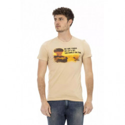 Maglietta in cotone beige - L
